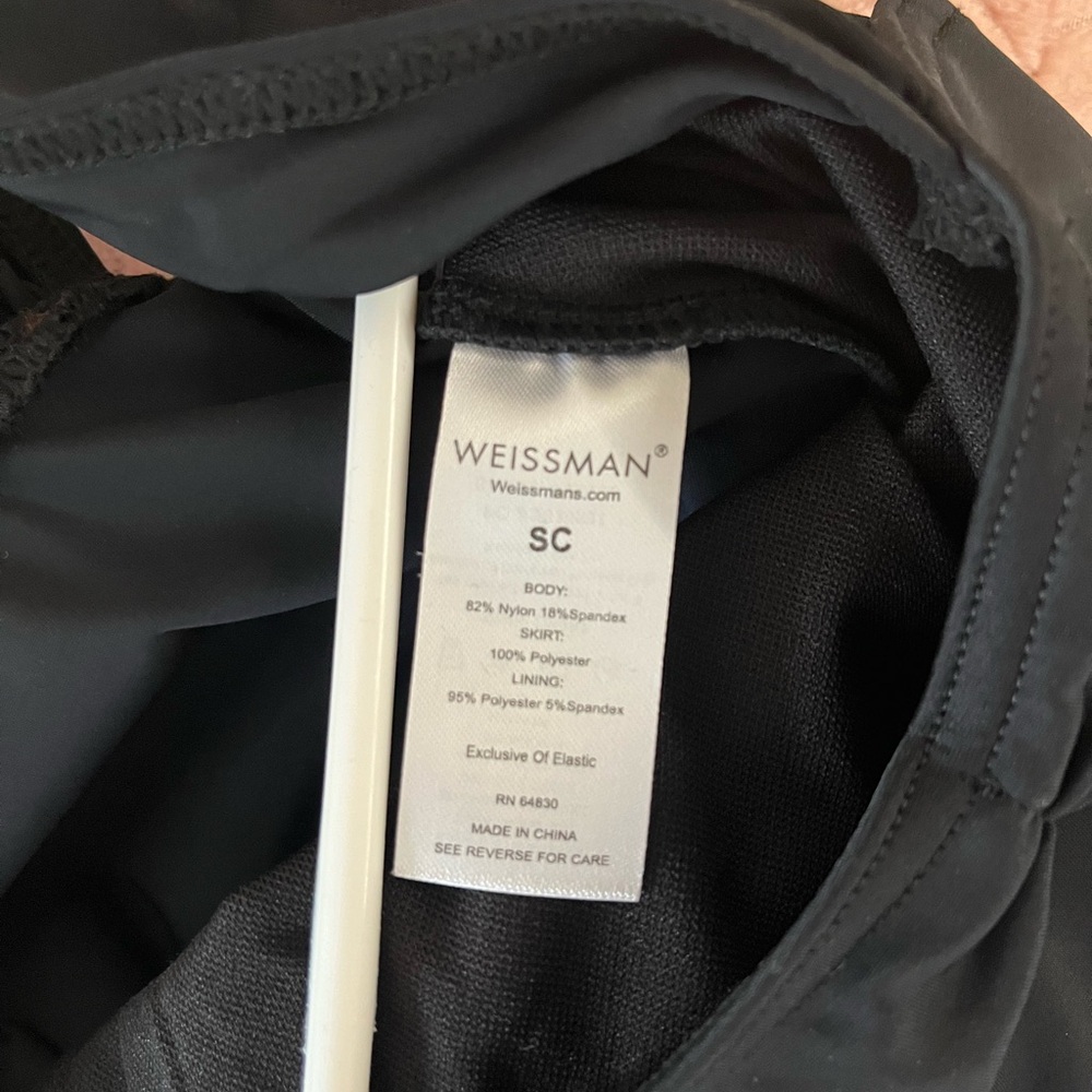 Weissman Black Leotard w/ Skirt - Picture 3 of 3